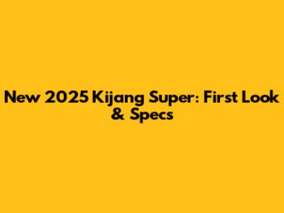 New 2025 Kijang Super: First Look & Specs